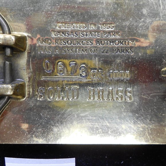 Pick a vintage Kansas State Park Belt Buckle - Picture 5 of 5